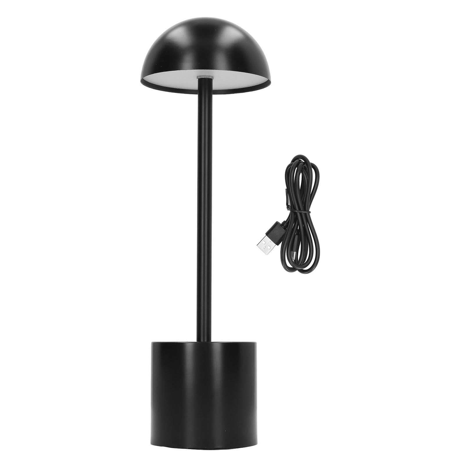 Kabellose, Wiederaufladbare Led-schreibtischlampe, 2000 Mah, 3 Farbtemperaturen, Dimmfunktion, Usb-anschluss, Schwarz, Für Das Wohnzimmer