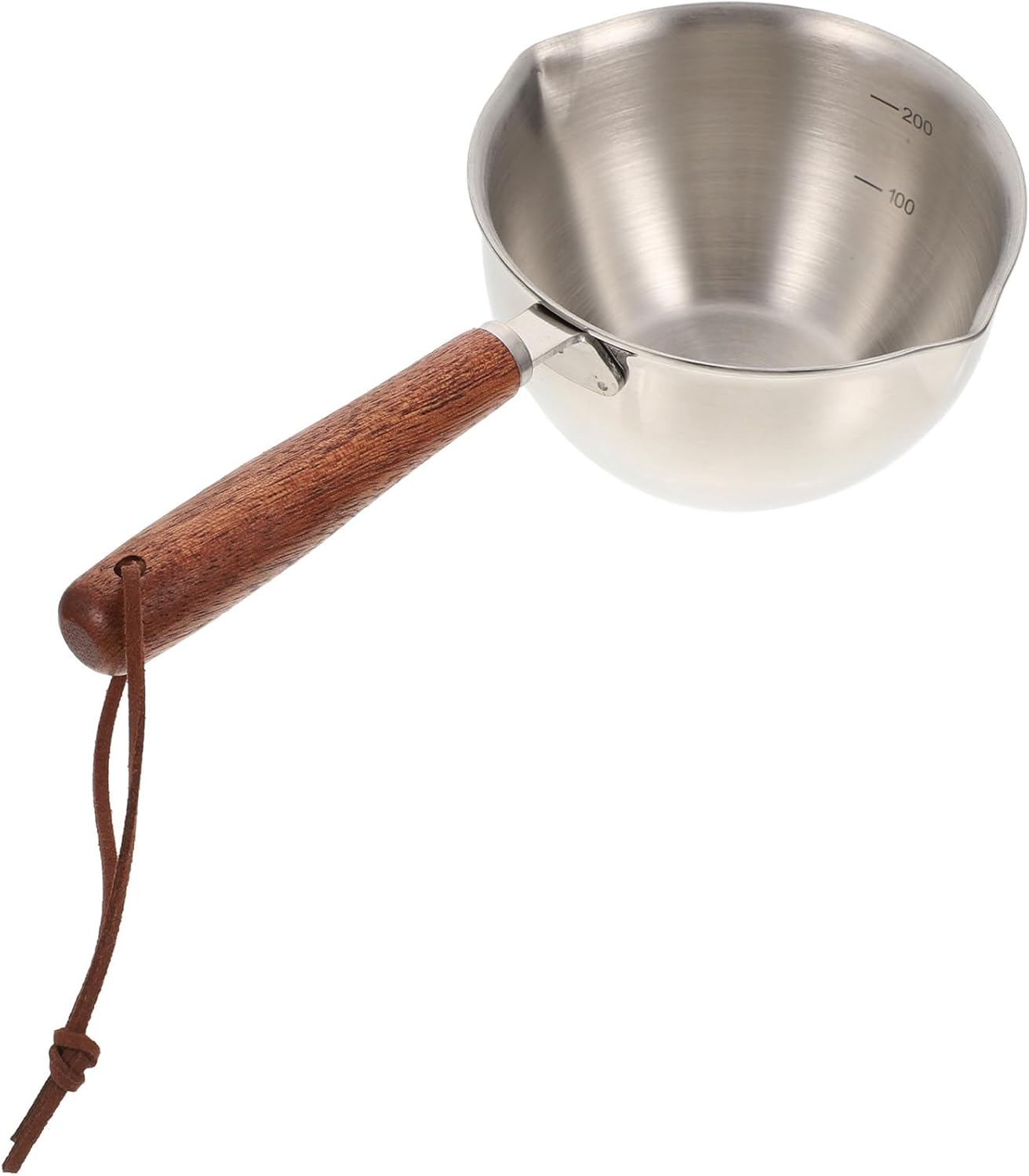 Edelstahl-kochtopf 220 Ml Mit Holzgriff, Kleiner Metall-kochtopf, Geeignet Zum Kochen Und Schmelzen Von Öl - Wiederverwendbares Küchenutensil