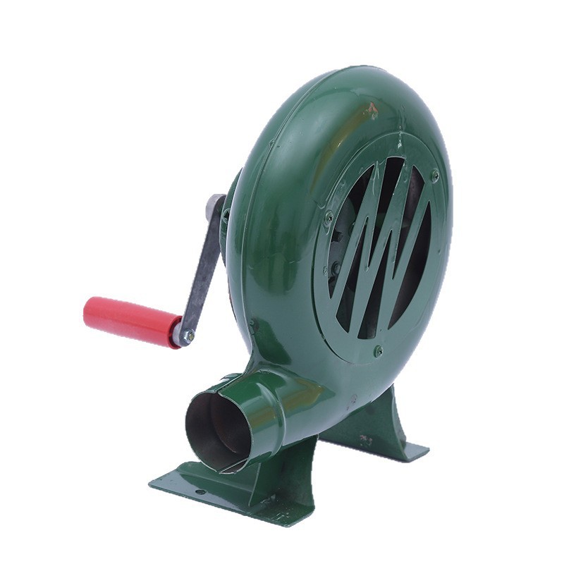 Tragbarer Grillventilator Für Camping, Manuelles Feuergebläse, Rustikales Lagerfeuerzubehör Aus Eisen