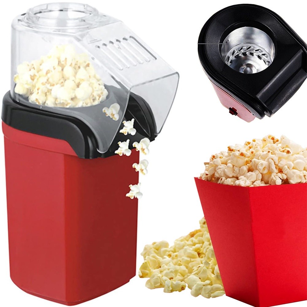 Heißluft-popcornmaschine 1200 W, Ölfrei, Rot, Gesunde Snackmaschine