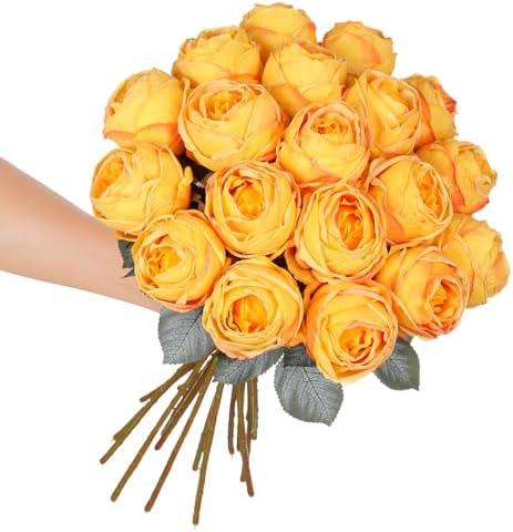 10 Künstliche Rote Rosen, 50 Cm Hohe Einzelne Rosen Mit Langem Stiel, Realistische Seidenrosen