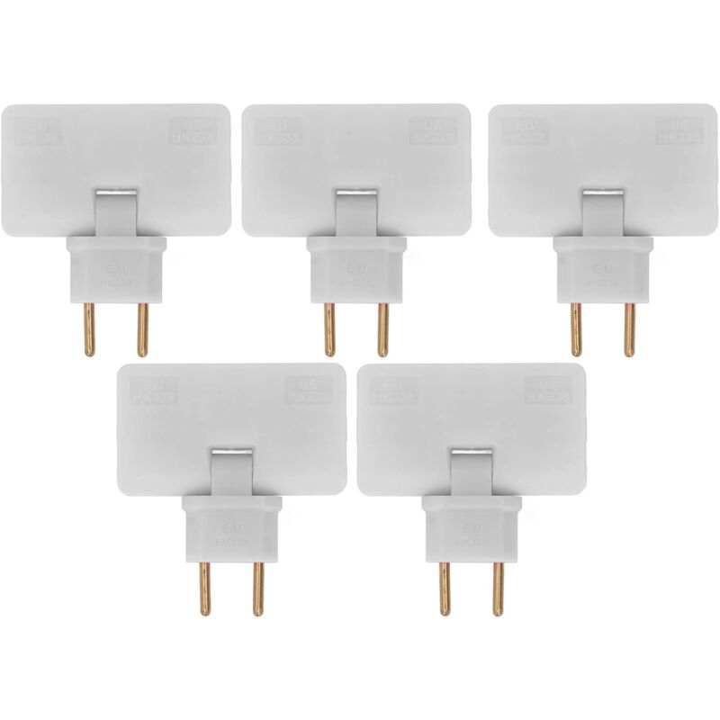 5 Stück Flache, Kabellose Steckdose, Um 180 Grad Drehbar, 1-3 Eu-steckdosenadapter 110-250v, Kompatibel Mit Der Platzierung Hinter Möbeln.