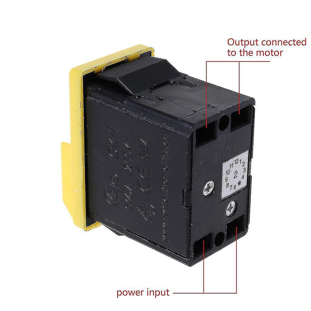 250 V 6/4 A Wasserdichter Elektromagnetischer Druckknopf-maschinenschalter Für Säge, Schneidemaschine Und Bohrmaschine – Ein/aus