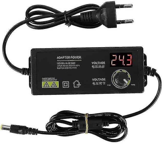 3-36v 60w Netzteil Mit Einstellbarer Spannung, Led-anzeige, Schaltnetzteil, Kompatibel Mit Eu-stecker, Kompatibel Mit Led-lichtleistenmotor
