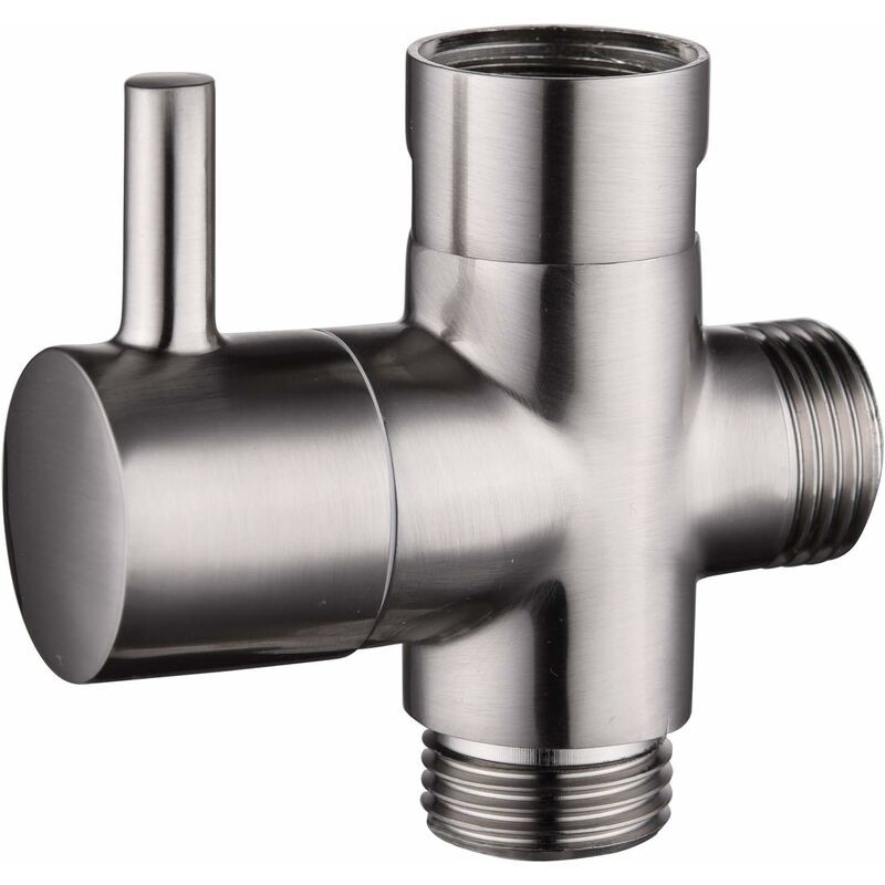 3-wege-ventil Aus Massivem Messing, G1/2 Handbrausekomponenten, Universalhalterung, Gebürstetes Nickel, Dsf007na