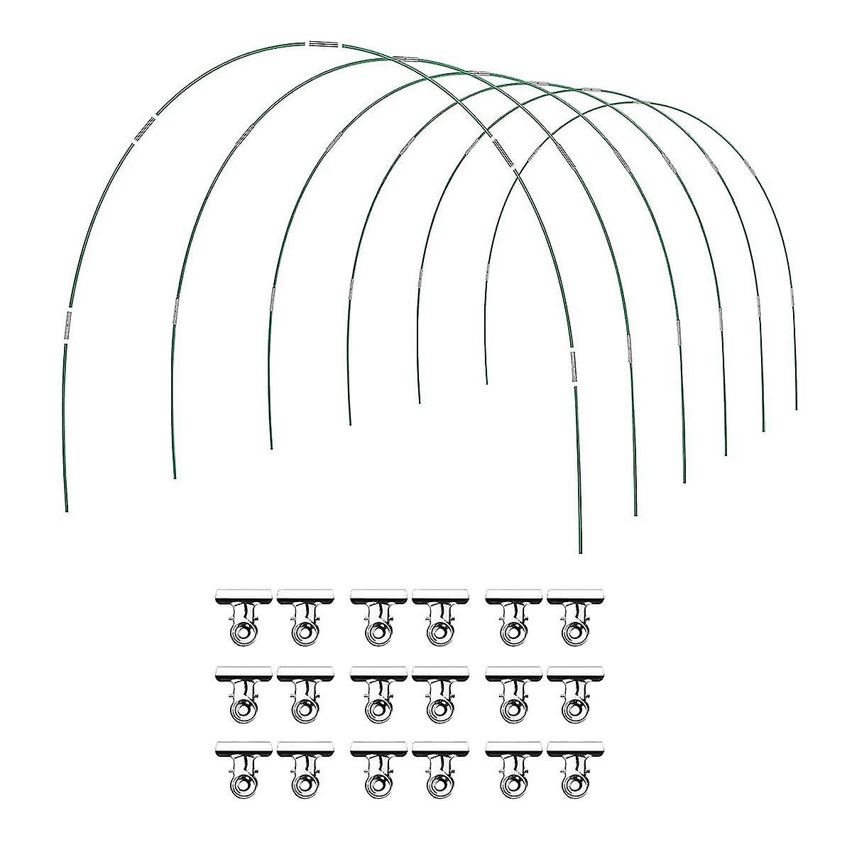36 Gewächshausbögen Für Den Anzuchttunnel, 6 Sets À 8,5 Fuß Lange Gartenbögen, Edelstahl, Fiberglas R