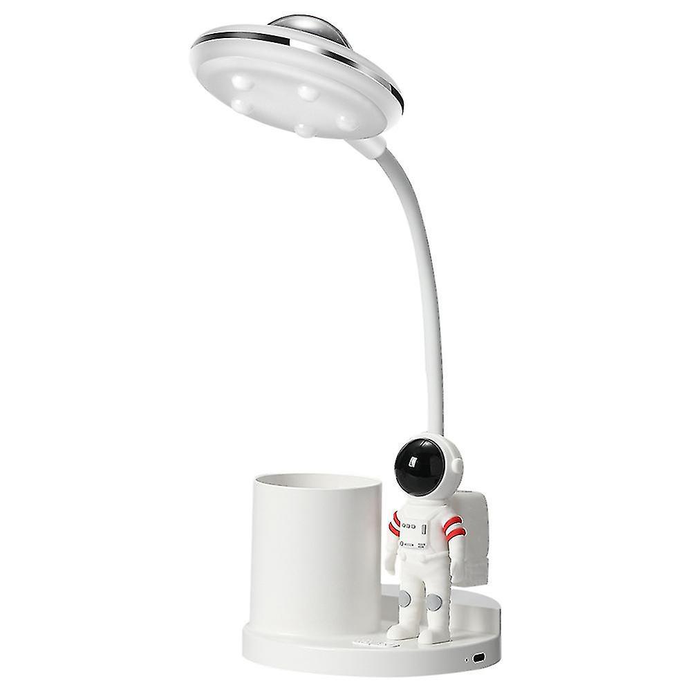 4-in-1 Astronauten-projektionslampe Mit Led-stifthalter, Schreibtischlampe, Weiß
