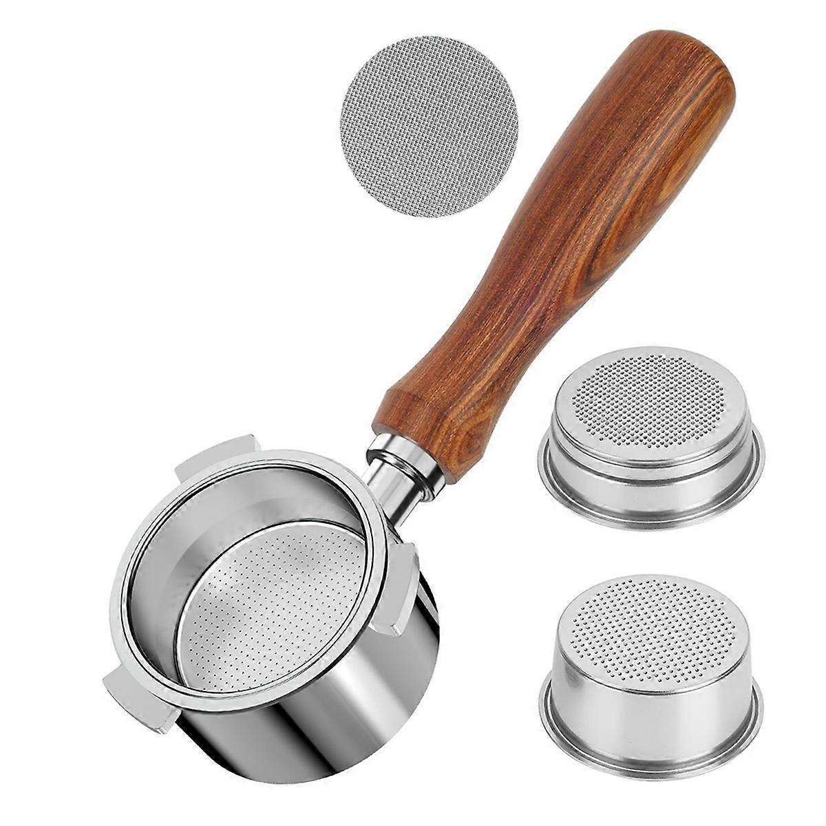 Siebträger 51 Mm, Kompatibel Mit Der Dedica Ec680/ec685 Kaffeemaschine, Bodenloser Siebträger Mit Filterkörben