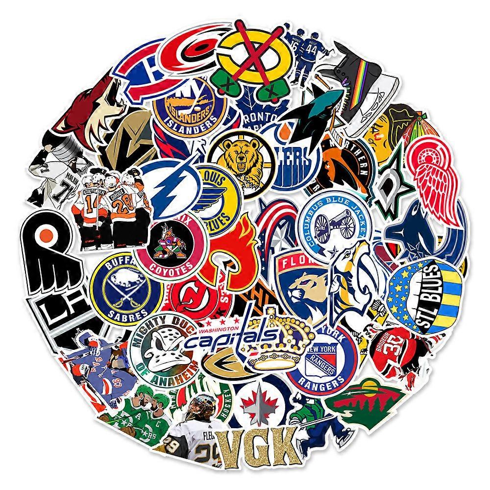 50er-packung Wasserfester Aufkleber Mit Dem Logo Von Hockeyteams.