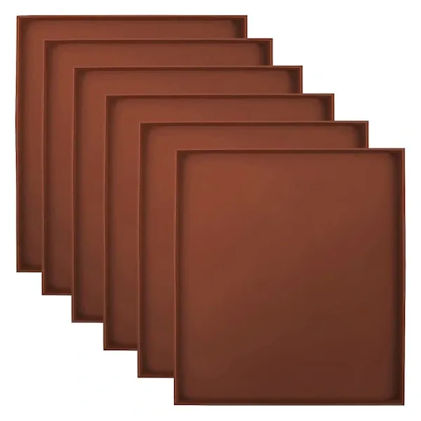 Aktionspreis: 6er-pack Silikon-trockentücher, Antihaftbeschichtet, Mit Quadratischen Kanten, Geeignet Für Fleisch, Gemüse Und Obst.