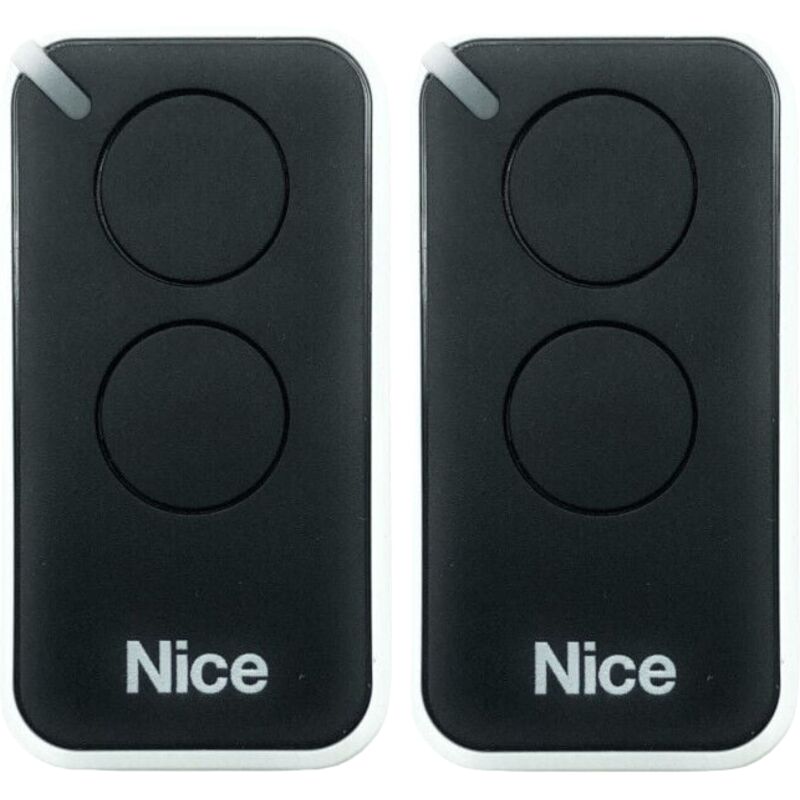 Original 2-kanal Nice Inti2 Schwarzer Funkfernbedienungssender 2 Stück.