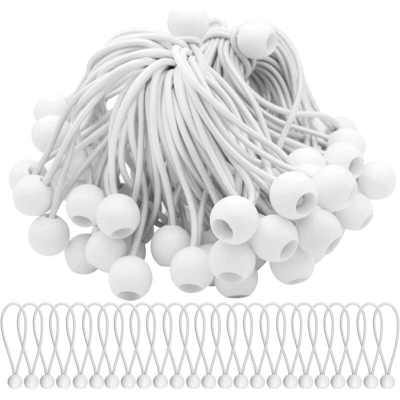 Packung Mit 75 Gummibändern Mit Kugeln, Gummibänder, Kompatibel Mit Markisen, Zelten, Bannern Und Planen