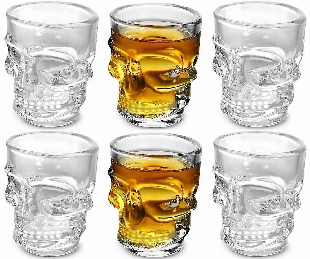 St. 45ml Totenkopf-schnapsglas, 6er-set, 1,5oz, Klar