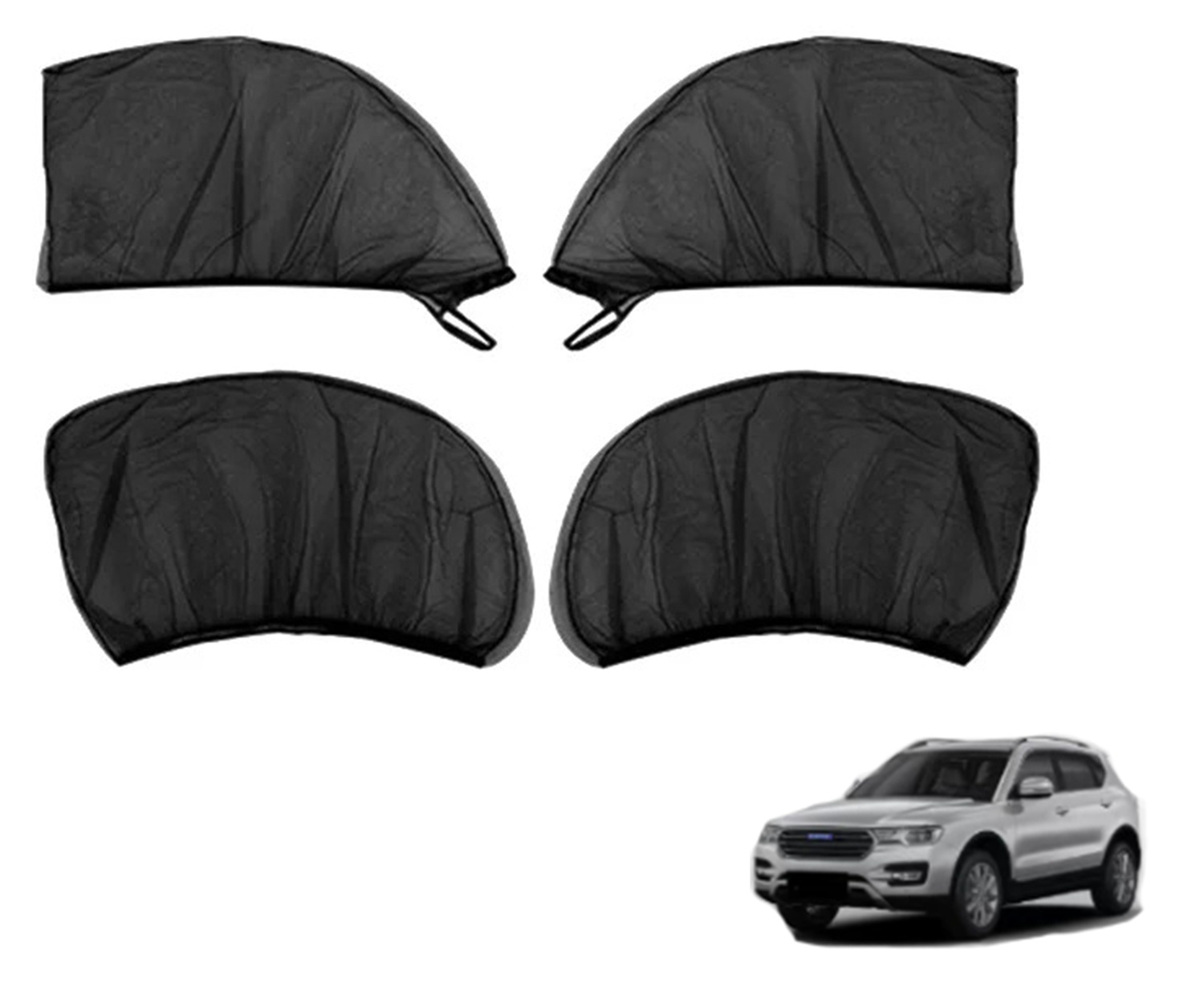 Moskitonetz Mit Sonnenschutz, Kompatibel Mit Autofenstern – 4er-pack