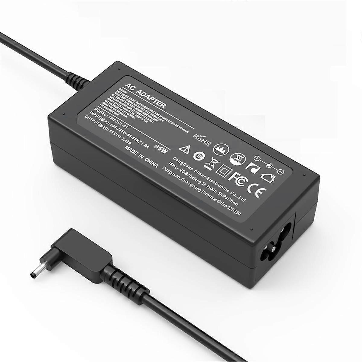 65-w-netzteil (19 V, 3,42 A), Kompatibel Mit Aspire 1, 3, 5 (a515-44, A515-45, A515-46, A515-54, A515-55, A515-56, A115-32, A315-23), Eu-stecker