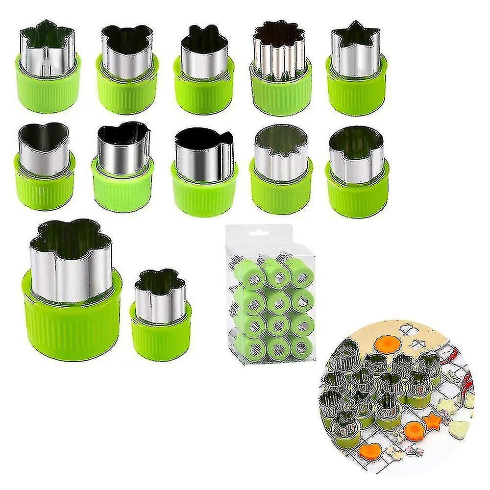 Reis-, Gemüse- Und Obst-ausstechform, 12-teiliges Set, Edelstahl, Kuchen-, Keks- Und Plätzchenausstecher, Hohe Qualität