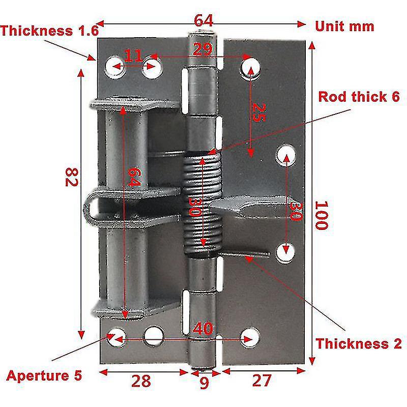 Automatischer Türschließer Mit Metallfeder, Türscharnier, Türschließeinstellung, Hfmqvsilver