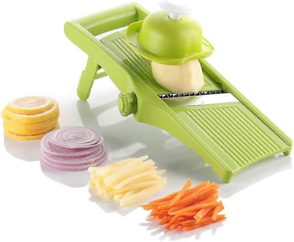 Gemüsemandoline, Kartoffelschneider, Pommes-frites-schneider Für Zwiebelringe, Chips Und Pommes Frites, Grün