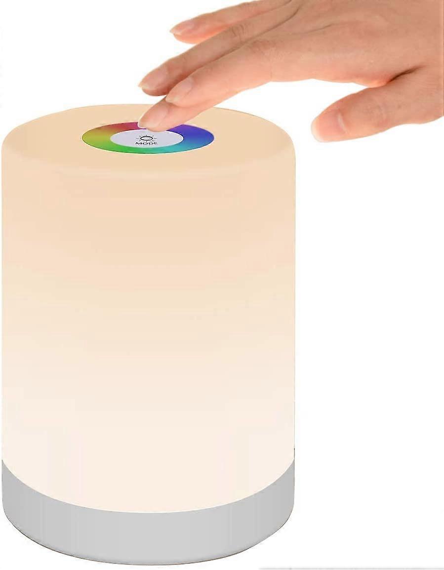 Led-nachtlicht, Smarte Nachttischlampe, Touch-steuerung, Dimmbar, Usb-aufladbar, Tragbar, Schlafzimmer, Camping (warmweiß)