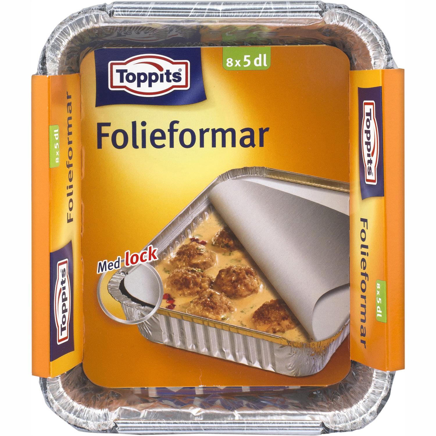 Folienformen Mit Deckel, 5 Dl, 12 Stück, Dfp