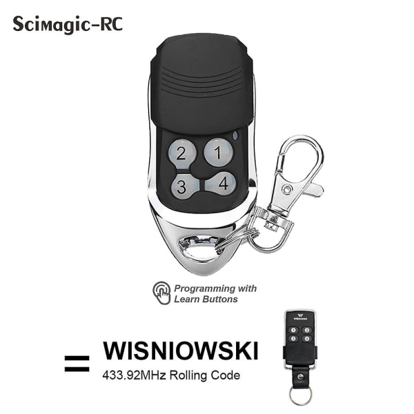 Wisniowski Fernbedienung 433 Mhz 4-kanal Rolling Code Toröffner Kompatibel Mit Garagentor 433.92 Pilot Wisniowski Command Control Neueste Version