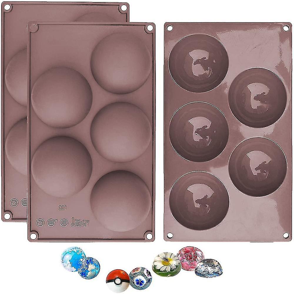 3er-pack Silikon-halbkreisformen, Halbe Schokoladenkugel, Gummibärchen