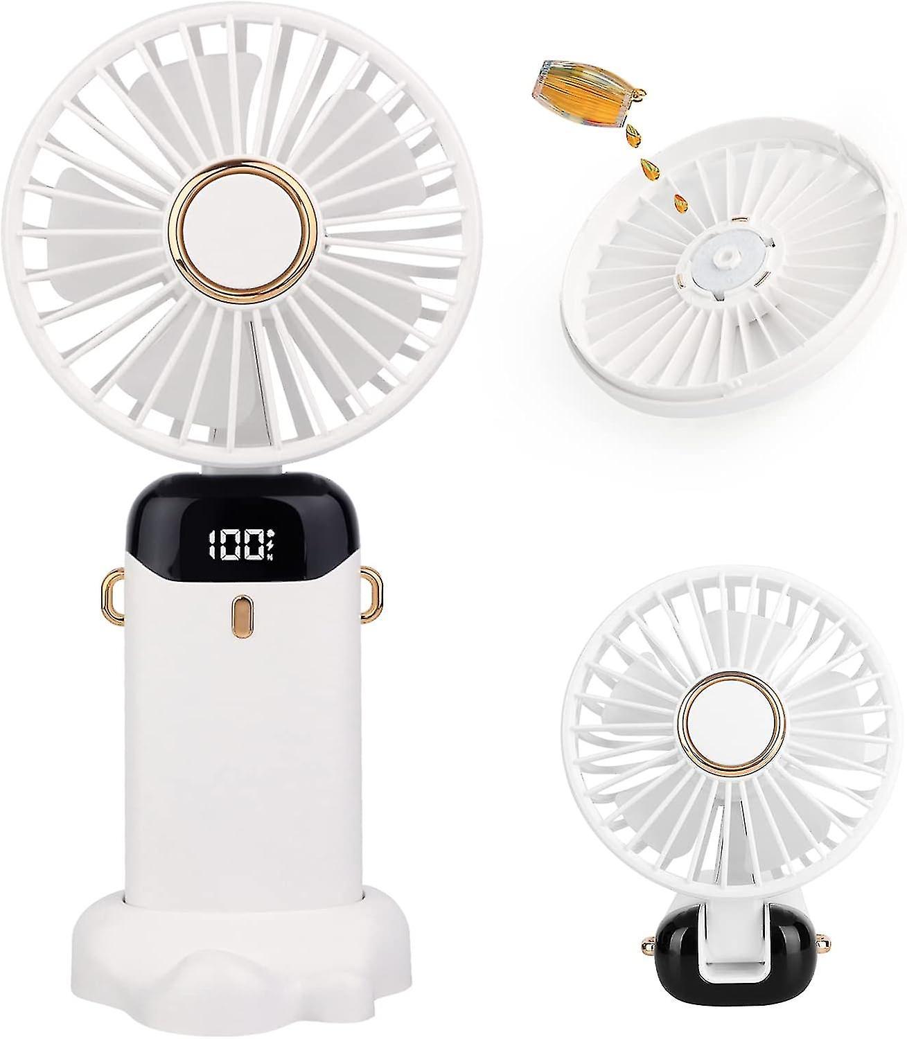 Mini-ventilator, Handventilator, Kleiner Ventilator, 5000-mah-usb-ventilator, Tragbarer Ventilator, Weiß
