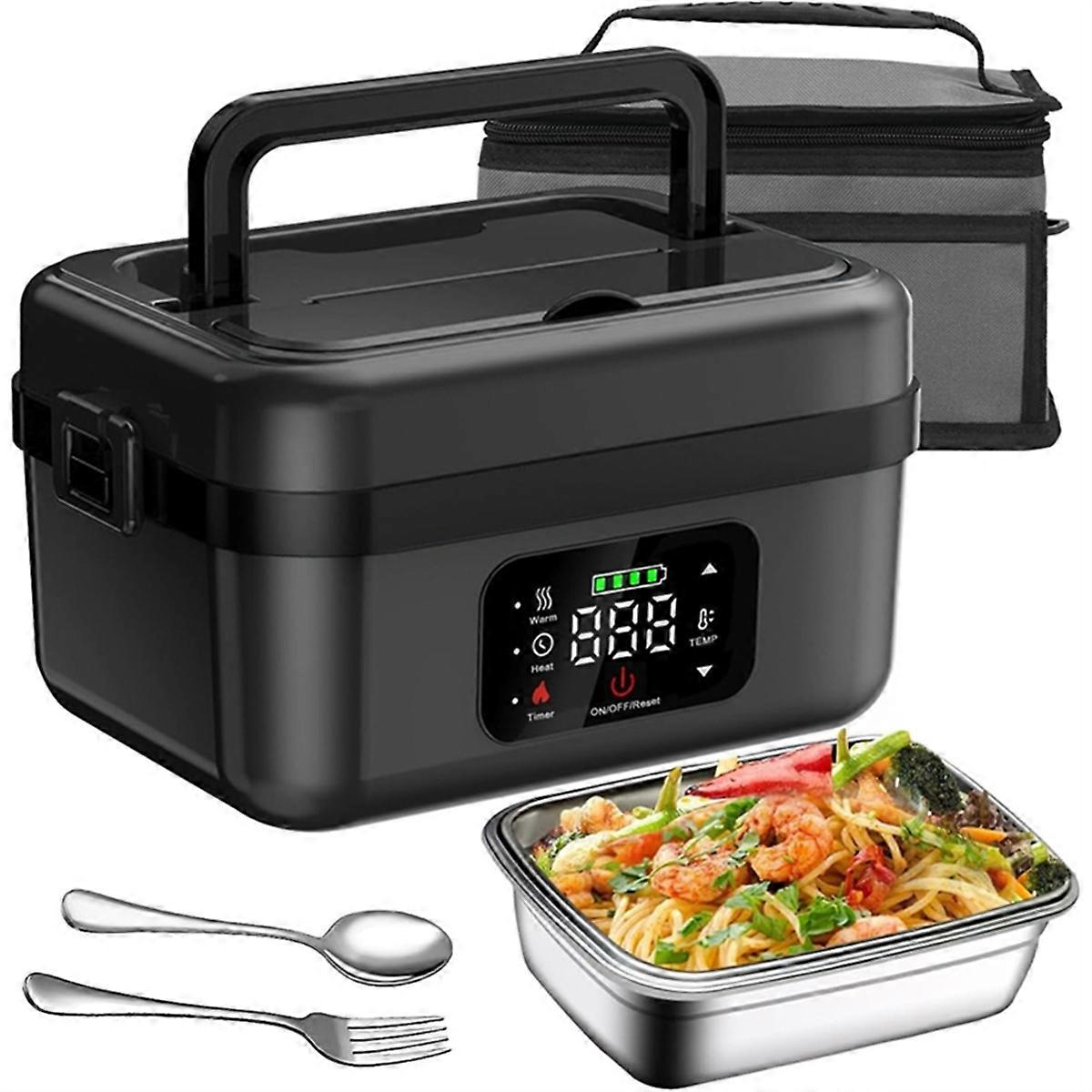 Kabellose Elektrische Lunchbox, Kompatibel Mit Erwachsenen, 16000 Mah Wiederaufladbarer, Selbstheizender Speisenwärmer, Geeignet Für Büro Und Haushalt.