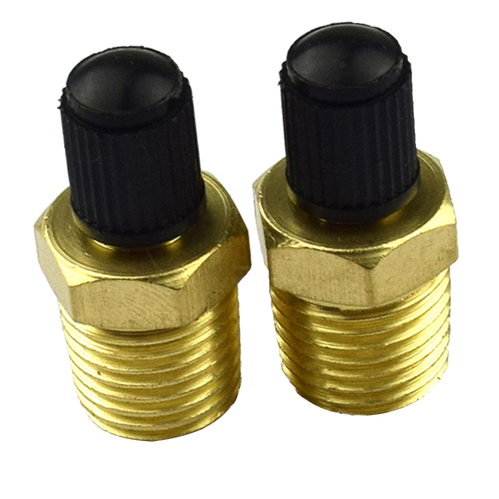 Paar 1/4 Npt-kompatible Schrader-ventile Für Vernickelte Messing-luftkompressortanks Mit 1/4"-außengewinde (national Pipe Thread).