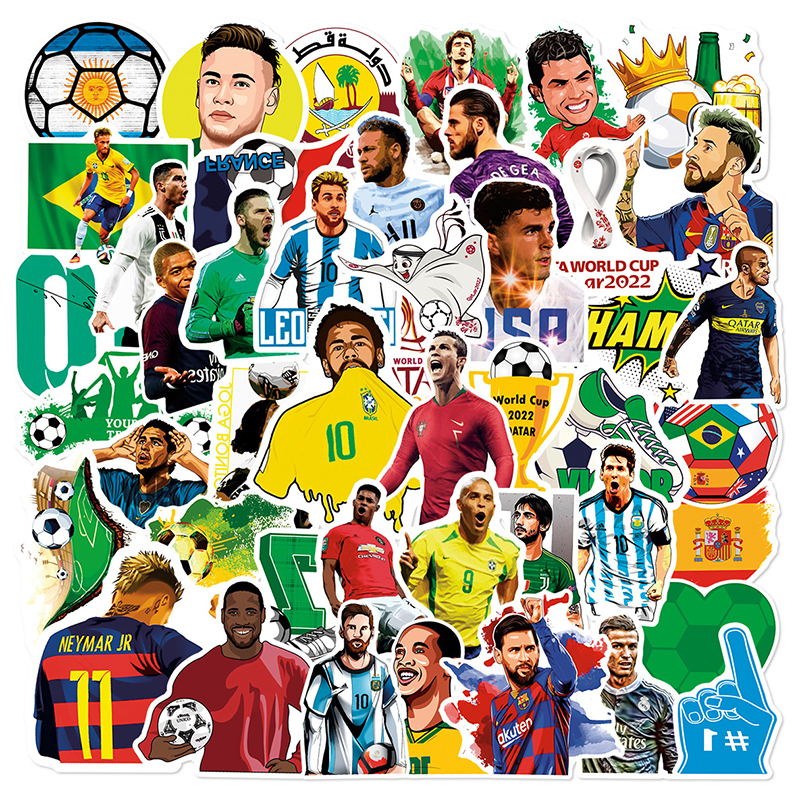 50 Wasserfeste Fußball-graffiti-sportaufkleber Für Schreibwaren, Skateboards Und Tassen