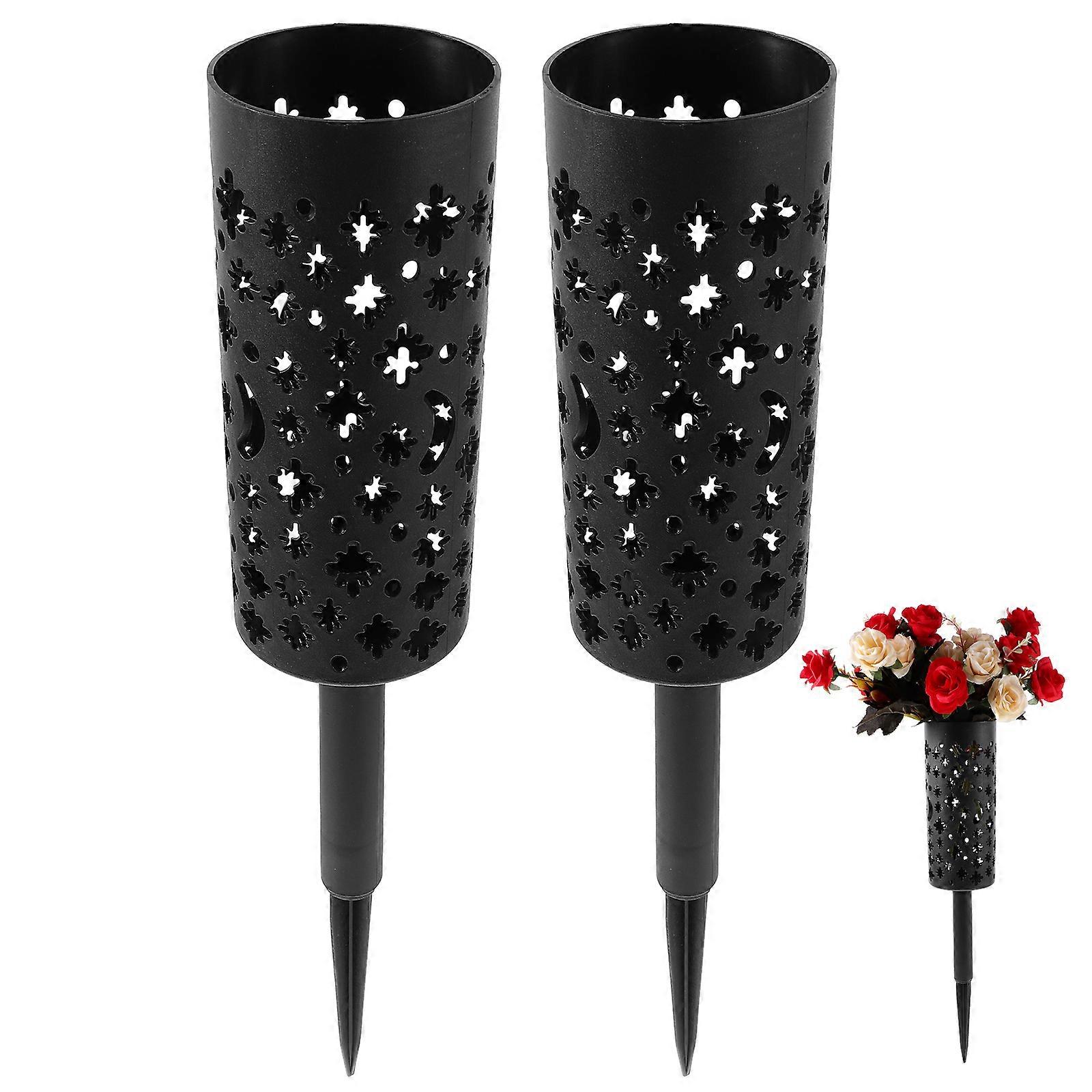 Stück Grabvasen Mit Nagel, Kompatibel Mit Friedhöfen, Blumenvase, Kompatibel Mit Grabdekorationen