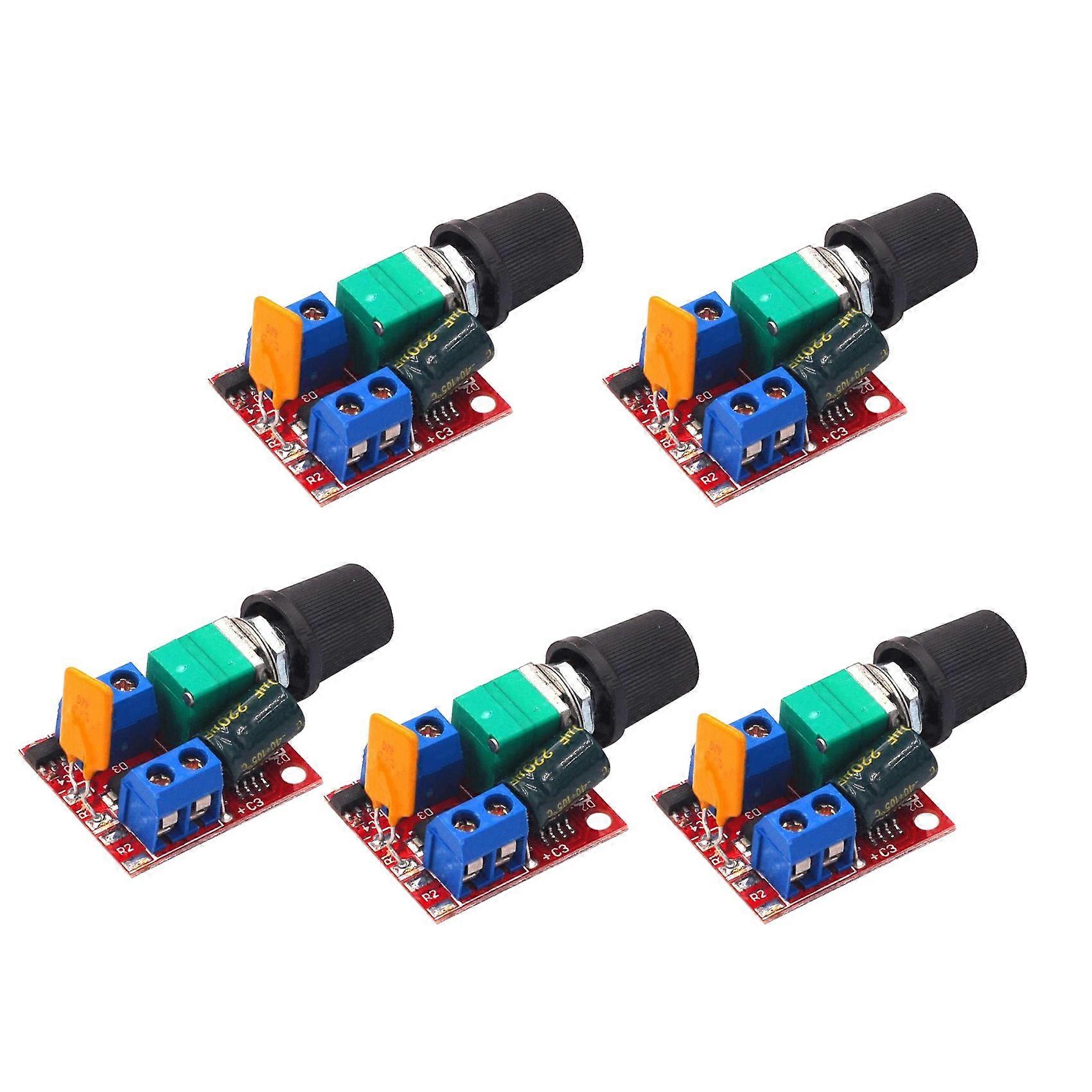 Pc-mini-gleichstrommotor-pwm-drehzahlregler 3v-35v Drehzahlreglerschalter Led-dimmer 5a Leiterplattenmodul 90w Hochgeschwindigkeit Diy