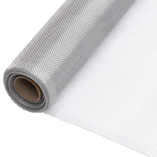 Vidaxl Insektennetz Aluminium 80x500 Cm Silber