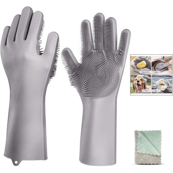 Silikon-spülhandschuhe, Magische Küchenhandschuhe, Geeignet Zum Reinigen Von Obst Und Gemüse – Lebensmittelechte Silikonbürste