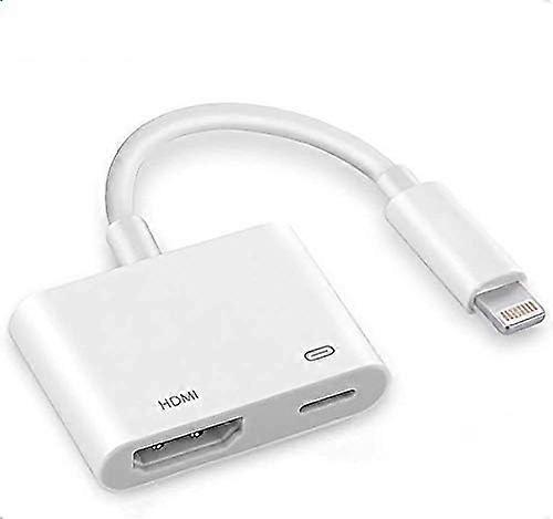 Apple Lightning-auf-hdmi-adapter, Digitaler Av-dongle, 1080p-synchronisationskabel Für Iphone, Ipad Und Ipod An Fernseher/projektor/display, Mfi-zertifiziertes Video