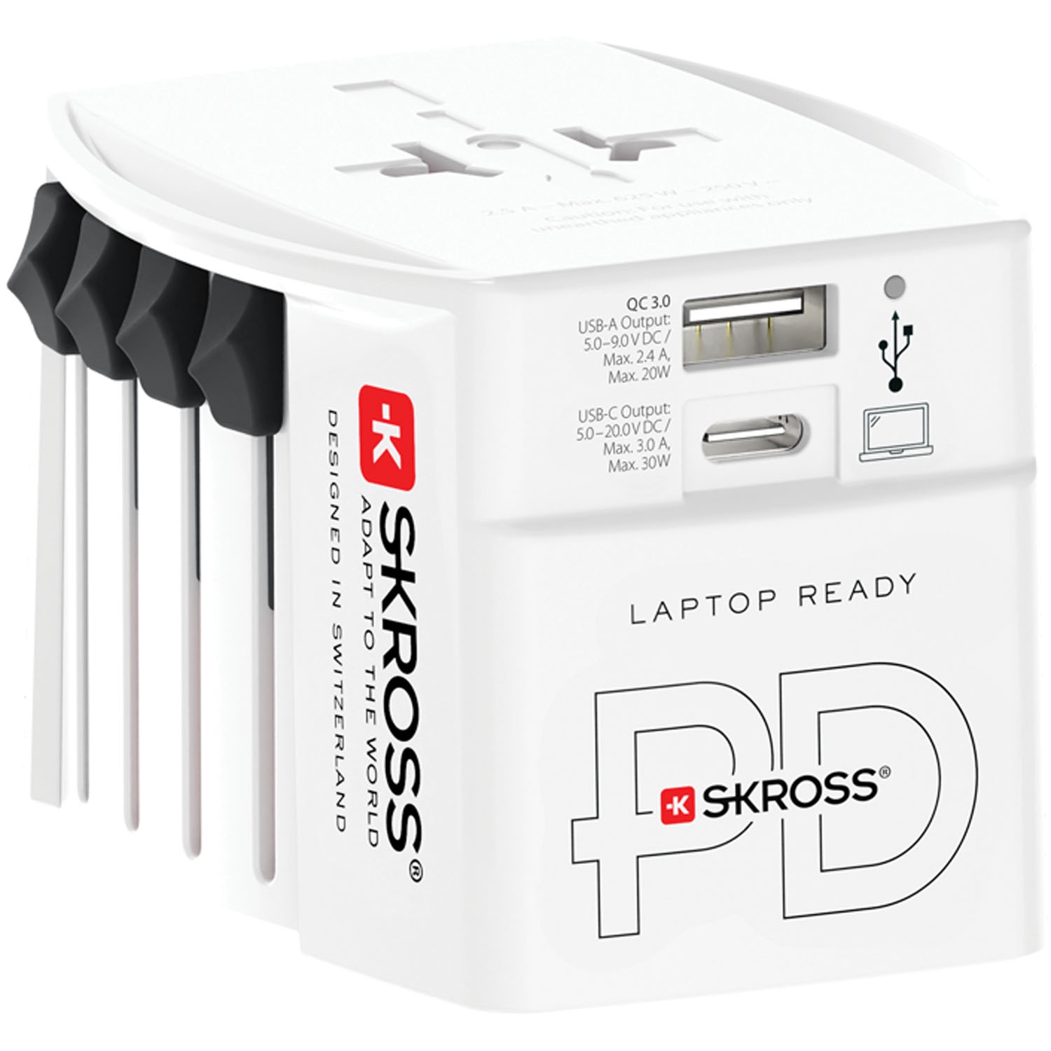 Reiseadapter Usba+c Pd 30w, Universell, Ungeerdet