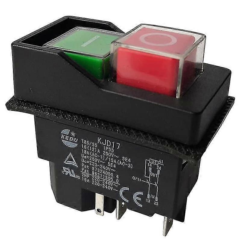 Kjd17 220v 5-poliger Elektromagnetischer Schalter, Kompatibel Mit Drucktasterschaltern Und Gartengeräten