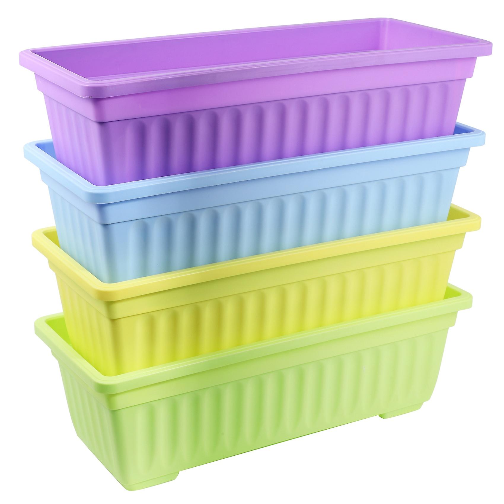 4er-pack 43 Cm Große Kunststoff-blumenkästen, Geeignet Für Fensterbänke, Terrasse, Garten Und Als Dekoration Für Ihr Zuhause