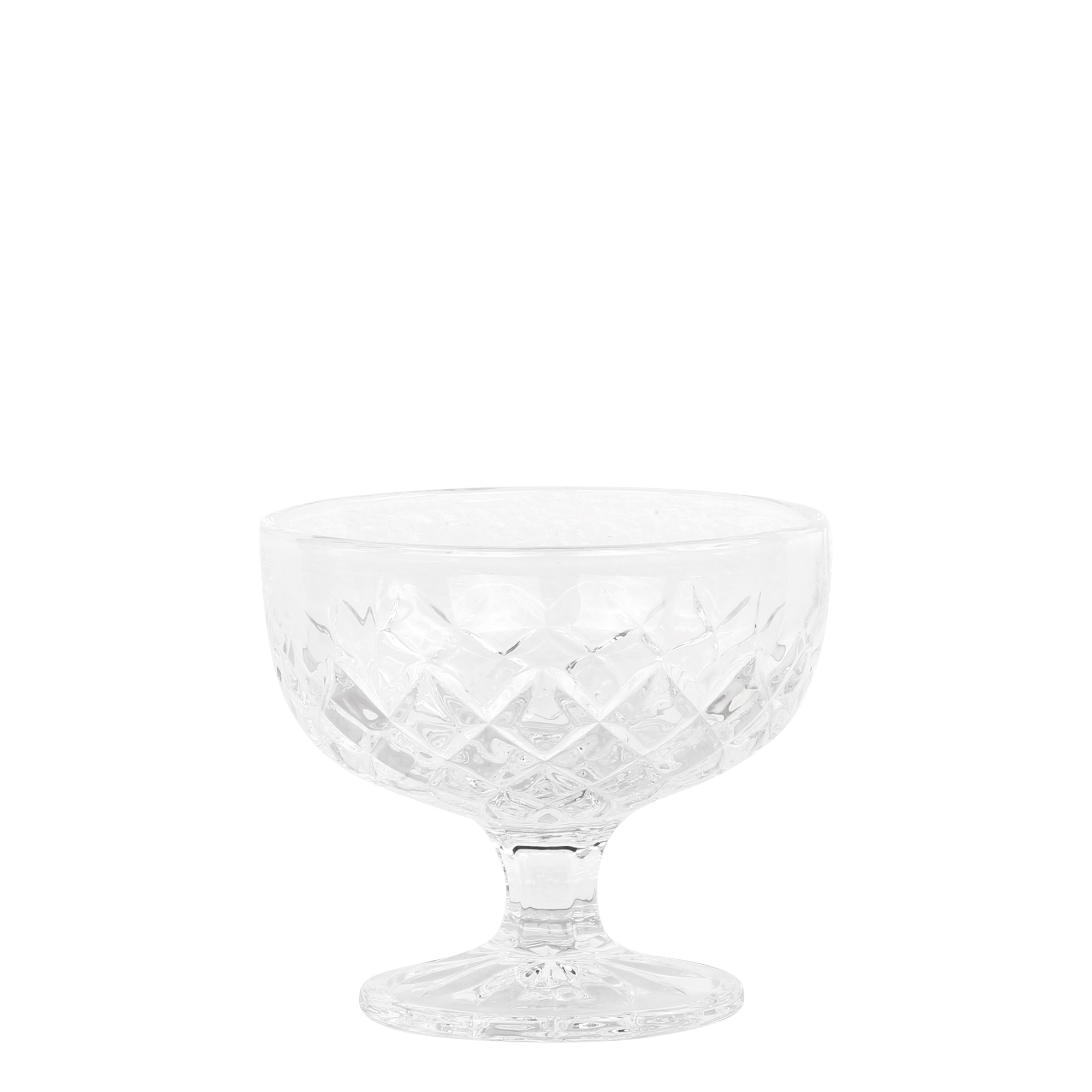 Lorient Dessertschalen, 6er-pack, Diamantschliff Elegantes Antik-design