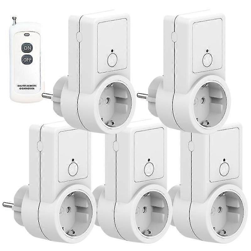 1-5x Kabellose Smart-fernbedienung Für Steckdosen Mit Eu-stecker (1 Stück)