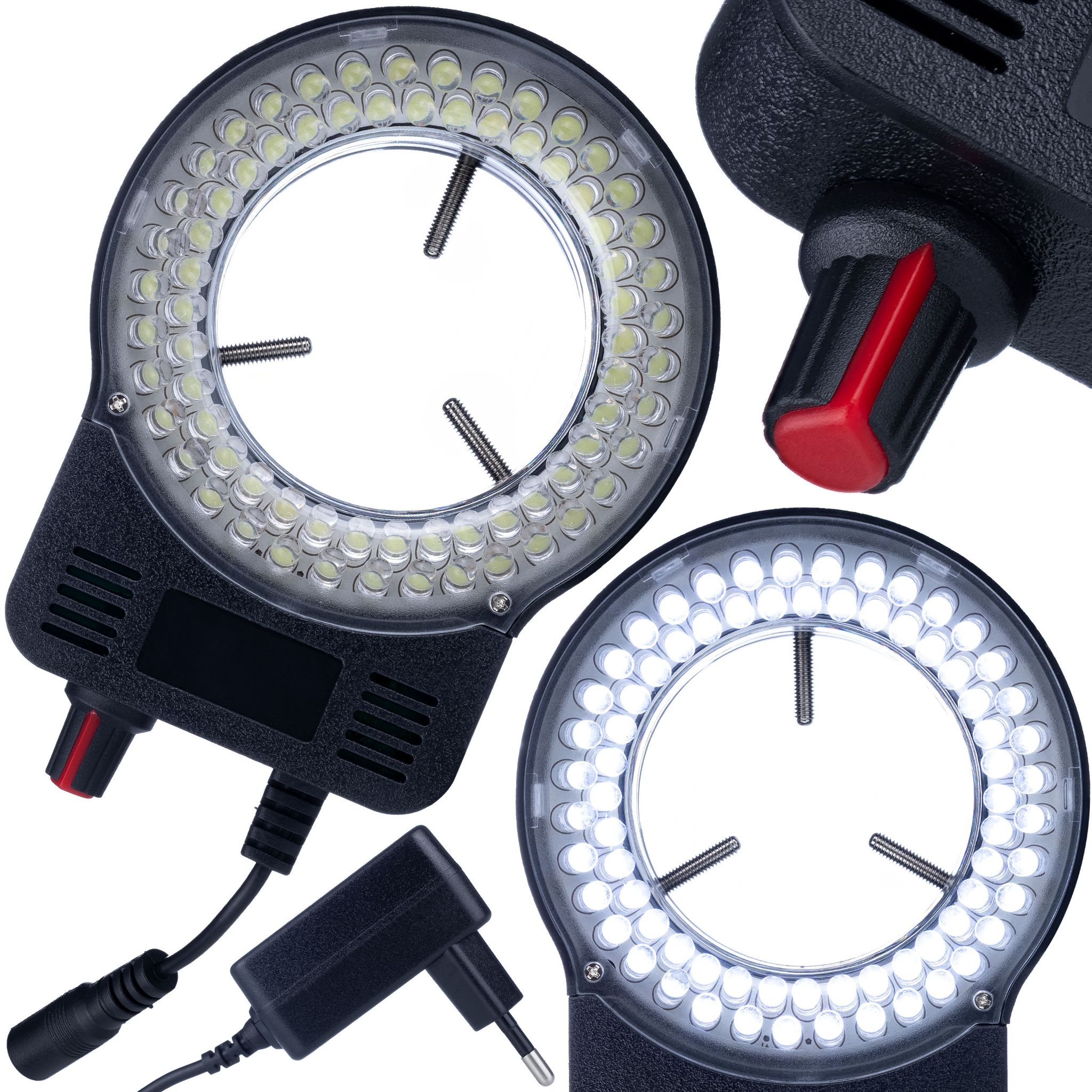 Led-mikroskopbeleuchtung 72x – Einstellbare Intensität 6500k–7000k Montagedurchmesser 30–65 Mm