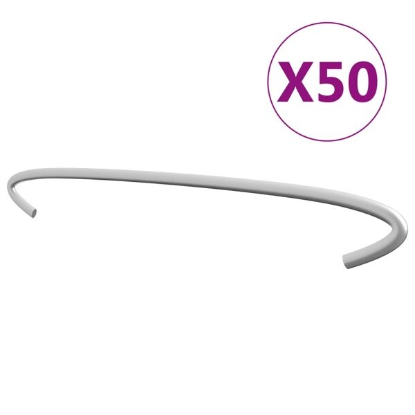 Vidaxl Gabionenhaken, 50 Stück, Verzinkter Stahl, 30 Cm