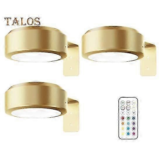 Goldene, Batteriebetriebene Bilderleuchte Mit Fernbedienung, 100 Lumen, Dimmbar, Wandbeleuchtung, Gold, Gold, Gold