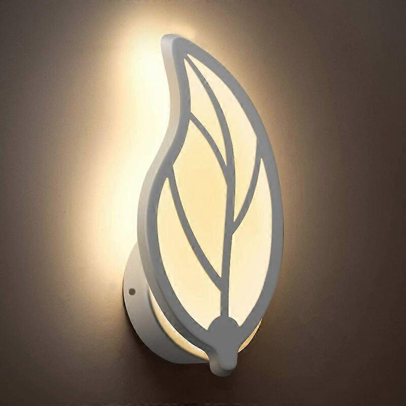 Blattförmige Led-wandleuchte Im Modernen Design, Aus Metall Und Acryl, Geeignet Für Schlafzimmer, Flure Und Wohnzimmer (warmes Licht).