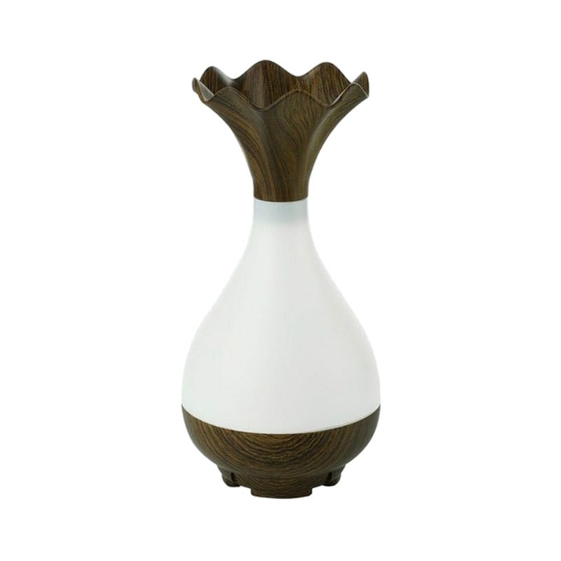 Aromatherapie-luftbefeuchter Und Lampe In Jade-flasche – Holz