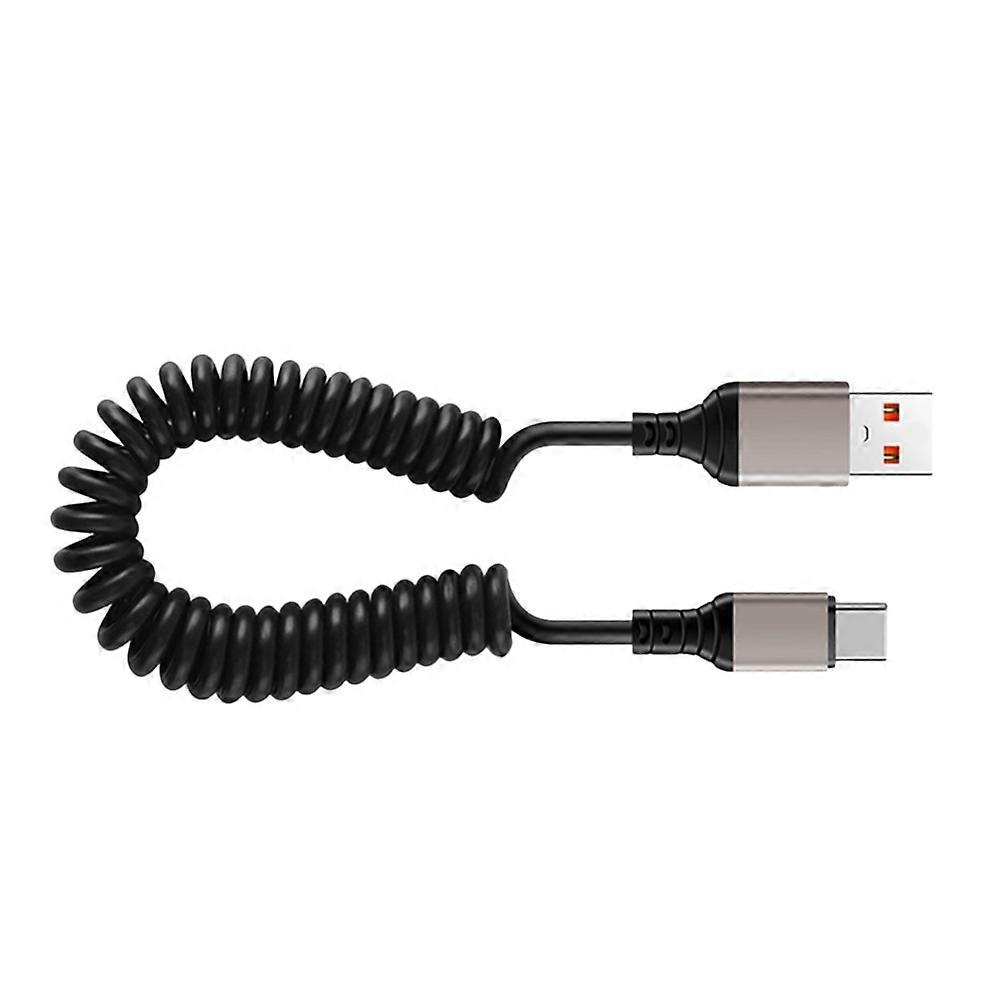 Usb-typ-c-ladekabel Für Datenübertragung, 5 Stück, Flexibles Schwarzes Kabel