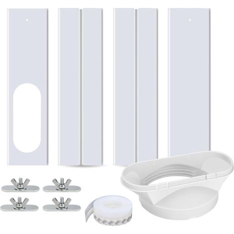 Fenster-set Für Klimaanlagen – Verstellbare Pvc-platte 43 Cm – Universaladapter Für Mobile Klimaanlagen – 4-teilig