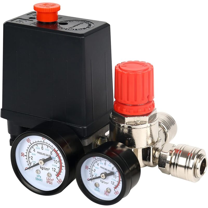 Druckschalter, Luftkompressor, Druckregler, Kompressor Mit Manometer, Schalter, Luftkompressor, Steuerventil