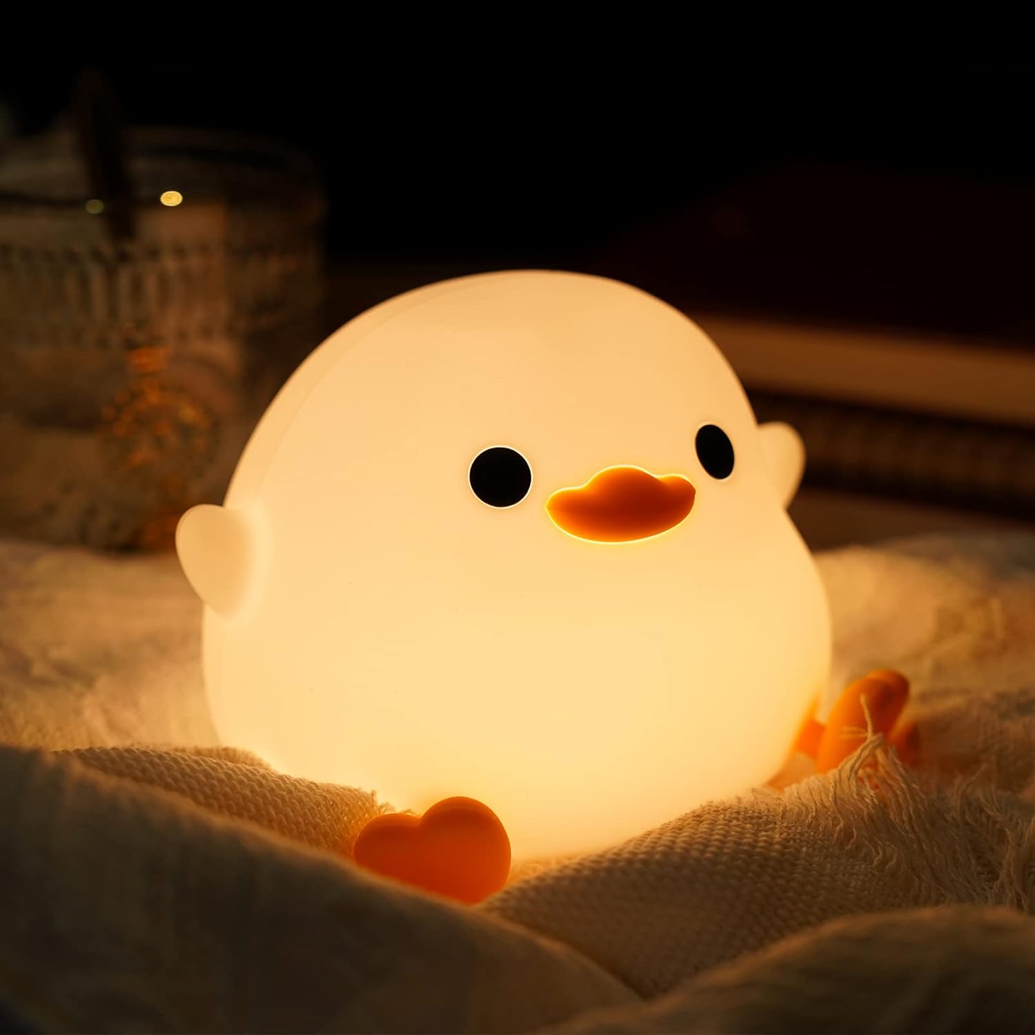 Enten-nachtlicht, Niedliche Entenlampe, Dimmbares Silikon-nachtlicht, Wiederaufladbare Led-nachtlampe Mit 20-minuten-timer, Geeignet Für Den Einsatz Im Wohnzimmer.