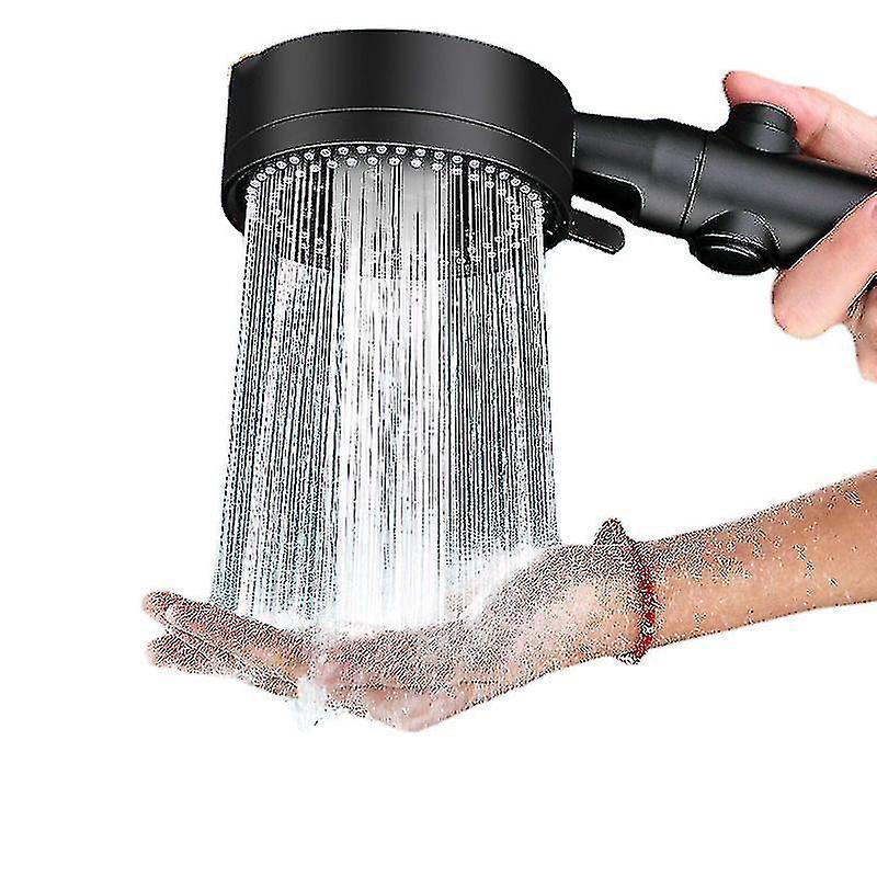 Duschkopf, Hochdruck-handbrausekopf Mit 5 Düsen, Druckbeaufschlagte Handbrause Mit 5 Geschwindigkeiten (schwarz)